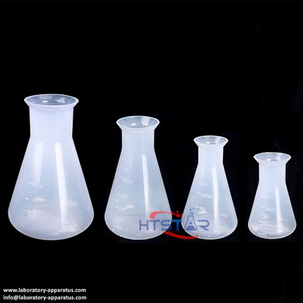 Conical Flask Plastic Clear Graduated 50ml to 2000ml Laboratory Plasticware HTC1005 Laboratory
