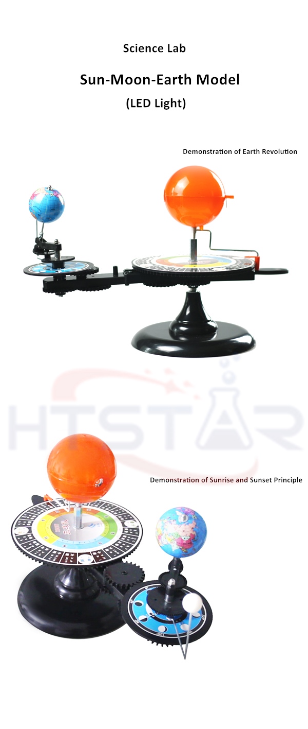 Manual Control Sun Moon Earth Model School Science Teaching Instruments