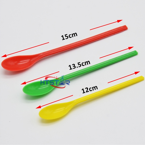 Lab Plastic Spatulas Set 3 Colors Chemical Experiment Spoons Laboratory