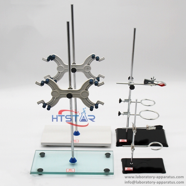 Titration Stand Cast Iron Base Blue 58cm with Metal Clips Quality Lab