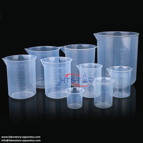Plastic Measuring Beakers Clear Graduated 25ml to 1000ml Without Handle